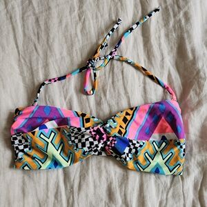 Mara Hoffman Colorful Geometric Bikini Top